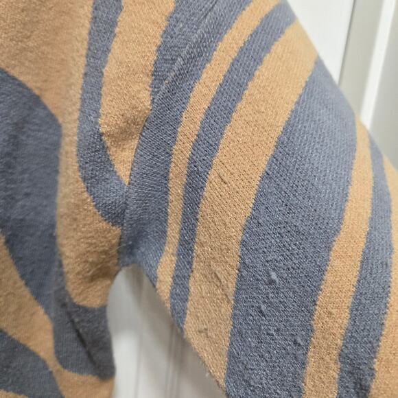 Rachel Rachel Roy Tan Gray Abstract Stripe Sweater Size Small - Picture 6 of 8